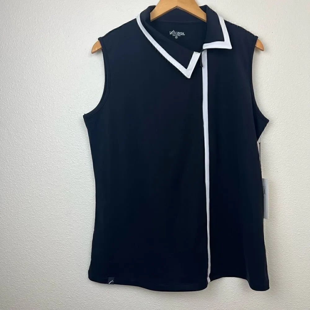 SwingDish Women's Kelly Sleeveless Golf Polo XXL - Picture 4 of 8
